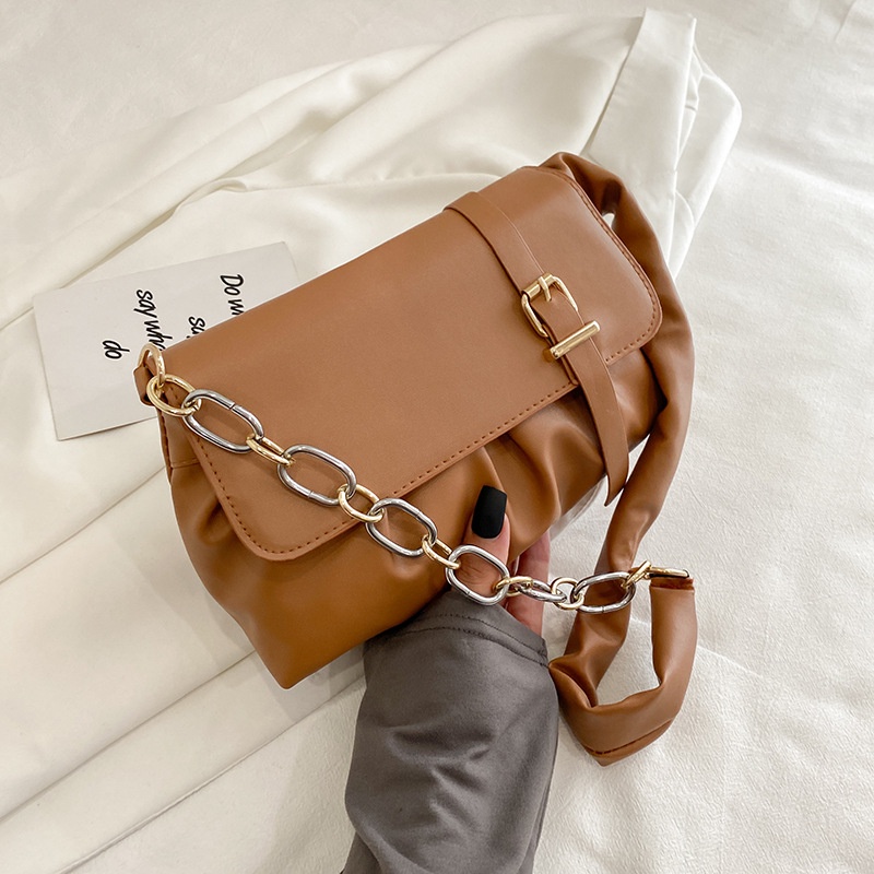 Túi xách đeo chéo vai bằng lụa cỡ nhỏ thời trang thu đông dành cho nữ 2021