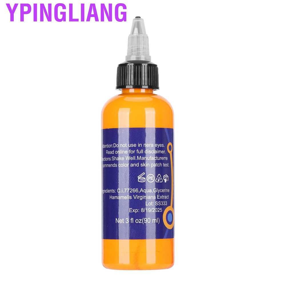 Ypingliang Professional Portable Fast Coloring Body Tattoo Pigment Long Lasting Ink 90ml