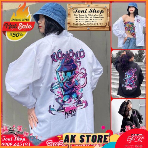 [Mã WASTMAY giảm 15% tối đa 30K đơn 150K] [Kèm Quà] ÁO KHOÁC DÙ Bomber Jackets (M1200 - XO XO XO) - AK.STORE