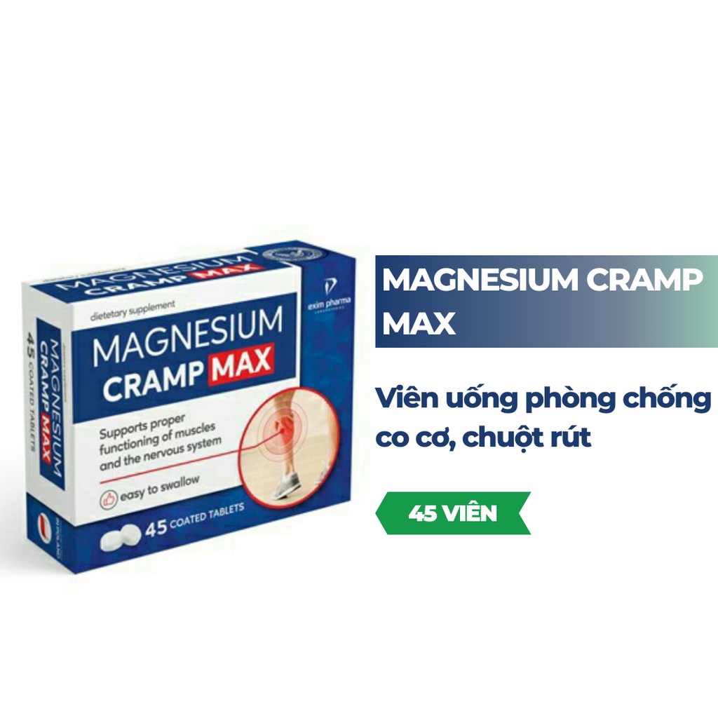 Viên Uống Phòng Chống Co Cơ Chuột Rút Magnesium Cramp Max 45 Viên [ Nhập Khẩu Balan ]