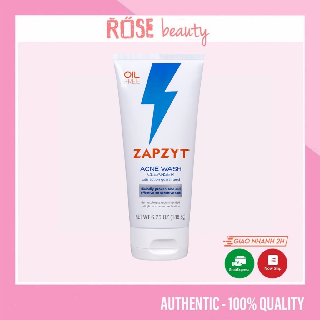 (BILL US, HSD 11/2023) Sữa Rửa Mặt Zapzyt Acne Wash Effective & Gentle Cleanser (188.5g)