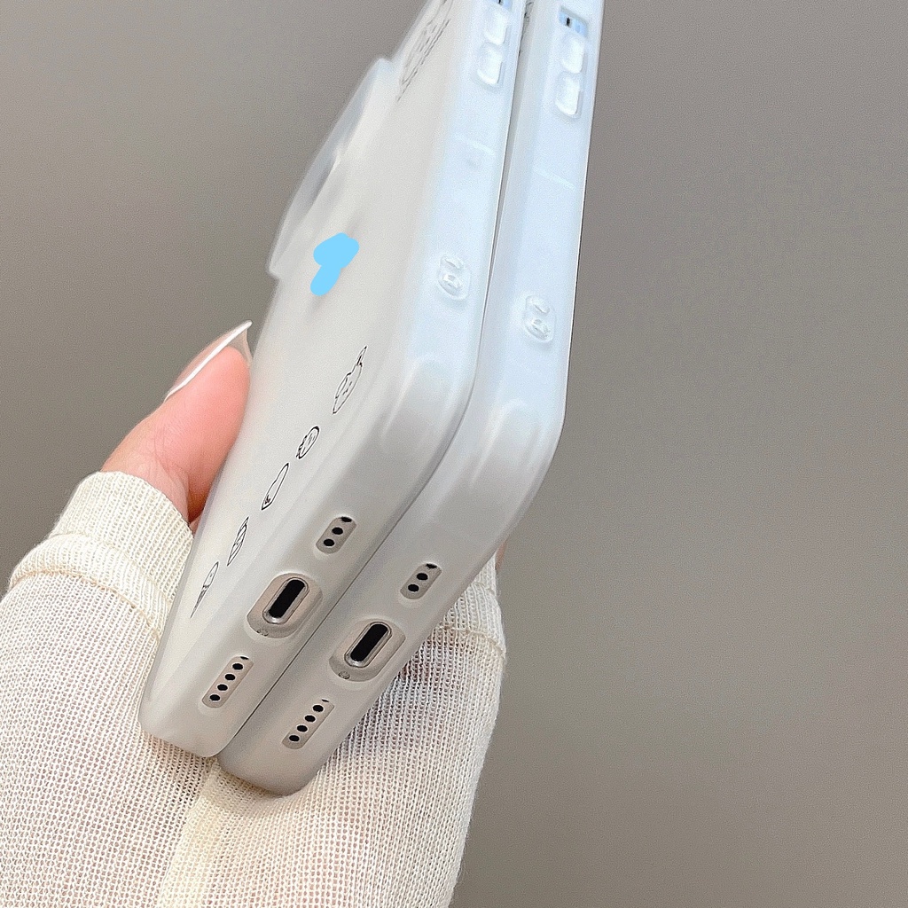 Ốp Điện Thoại Da Chống Sốc Họa Tiết Biểu Cảm Vui Nhộn Thời Trang Cho iPhone 14 / 13 / 12 / 11 / XS / 8P / 7