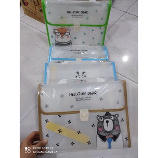 Cặp tài liệu 12 ngăn cute