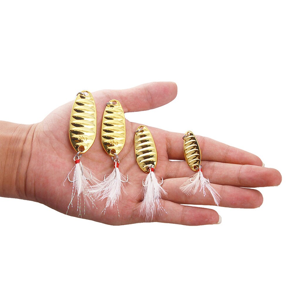 Mồi Câu Cá Giả Bằng Kim Loại Cứng Màu Vàng/Bạc 5g-20g