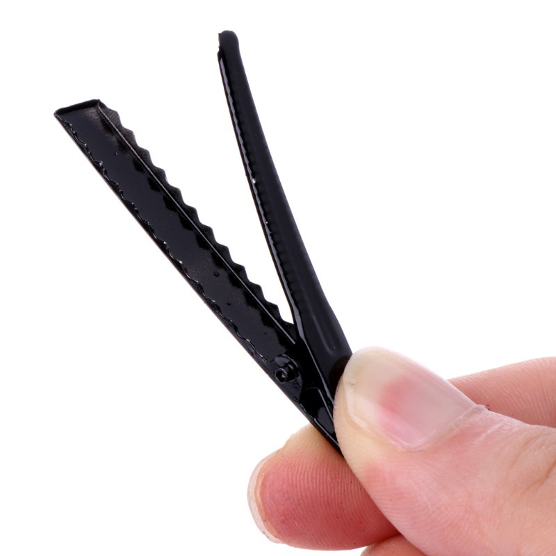 Set 10 kẹp tóc cá sấu bằng kim loại cỡ 5.5cm DIY