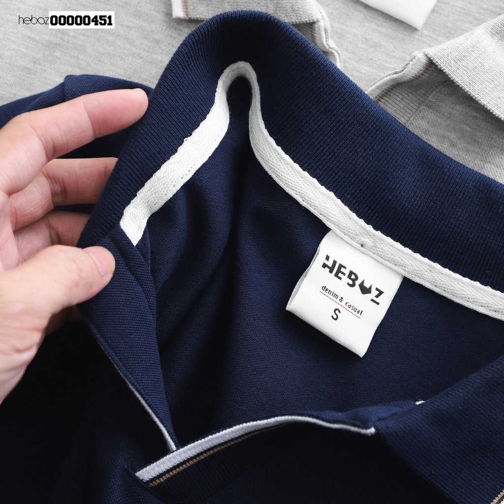[HẾN STORE MENSWEAR] Áo polo Heboz viền màu 5M - viền cổ phối, vải co dãn tôt - 00000451