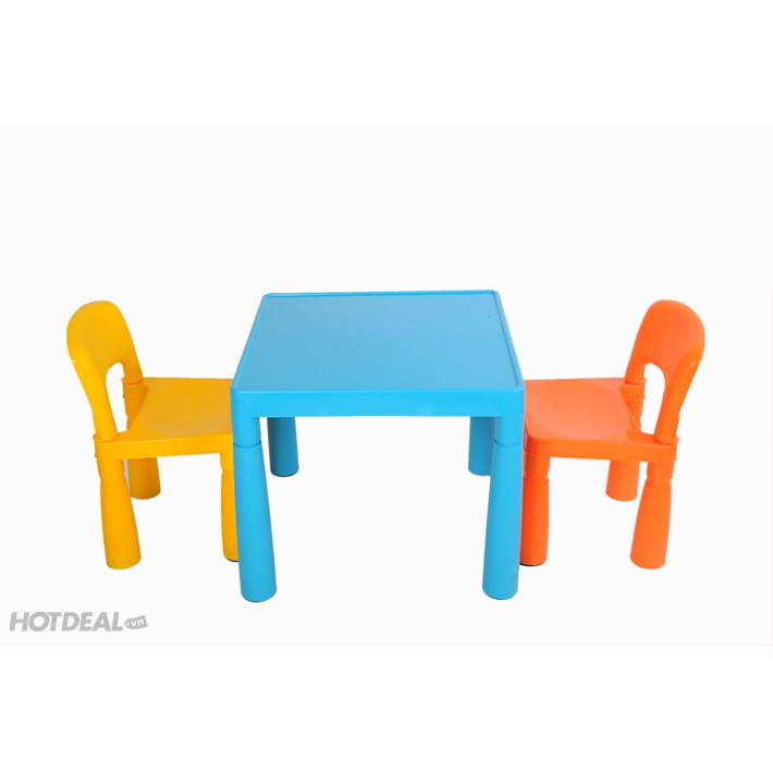 Bộ bàn ghế nhựa Song Long mẫu vuông Friso (1 bàn + 2 ghế) (nhắn tin chọn màu)
