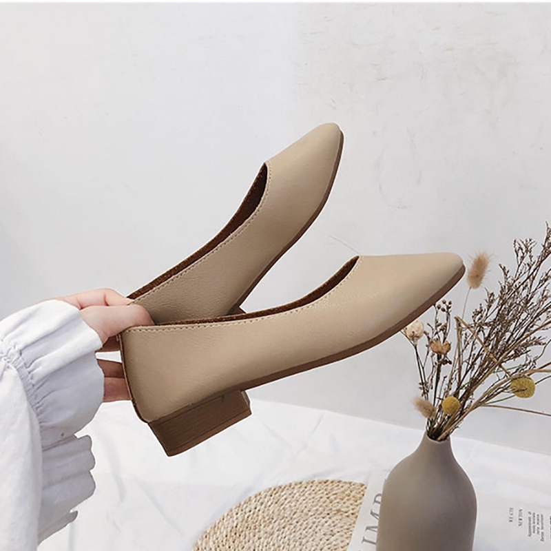 Giày Búp Bê Nữ Da Thanh Lịch Trẻ Trung Gót 2,5cm Tôn Dáng MPS61C - Mery Shoes