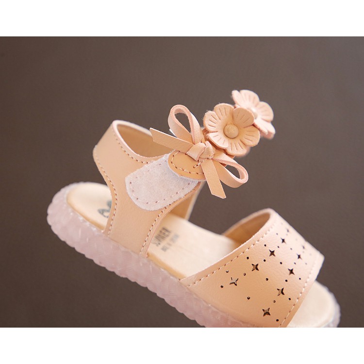 sandal tập đi bé gái size 15-25 hoa điệu mềm xinh