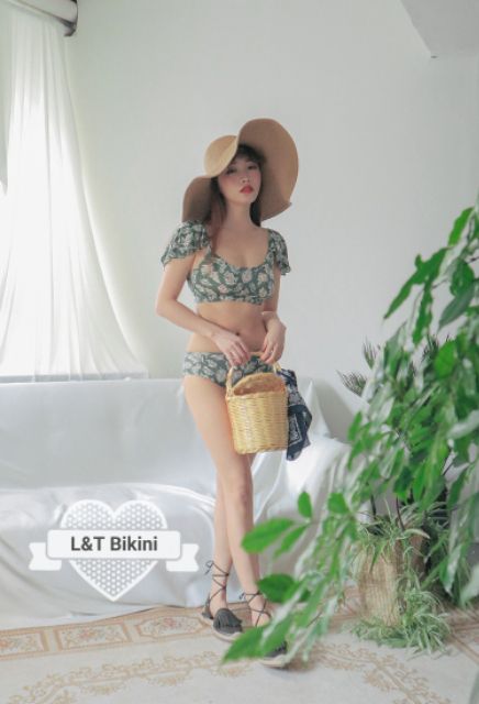 Bikini cánh tiên lá xanh