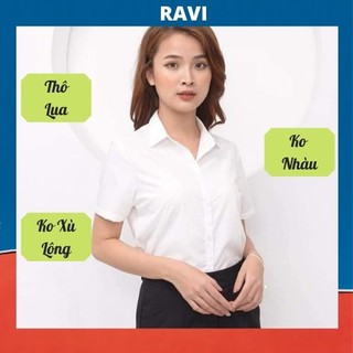 Áo Sơ Mi Ngắn Tay Nữ💖𝑭𝑹𝑬𝑬𝑺𝑯𝑰𝑷💖Áo Sơ Mi Công Sở Chất Vải Cao Cấp Dáng Suông Form Chuẩn Mặc Tôn Dáng