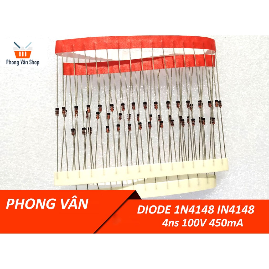 10 Diode 1N4148 IN4148 - 4ns 100V 450mA - Linh kiện điện tử