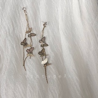 Bông tai bươm bướm bạc