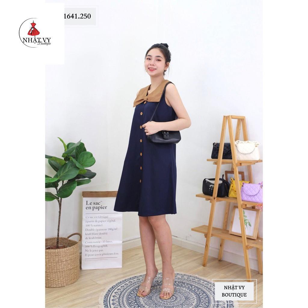 [Mã FAMALLT5 giảm 15% đơn 150k] Đầm suông cổ nơ - NHATVY D1641