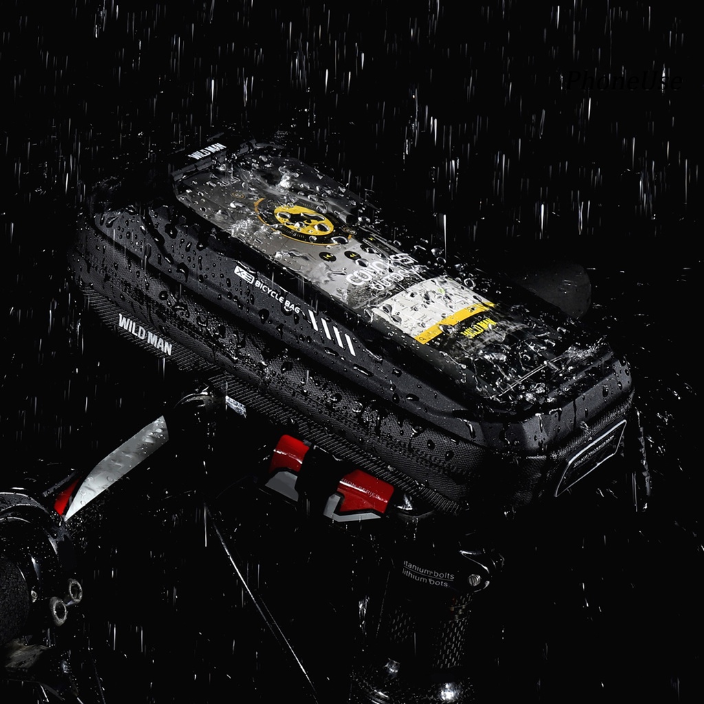 [Hàng mới về] Túi đựng đồ vỏ cứng gắn ghi đông xe đạp leo núi Ph--Wild Man-X3 không thấm nước