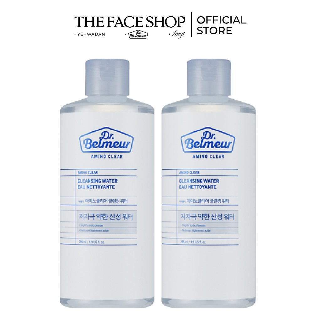 [Mã FMCGMALL -8% đơn 250K] Combo Nước Tẩy Trang THEFACESHOP DR.BELMEUR AMINO CLEAR CLEANSING WATER 295x2Ml | WebRaoVat - webraovat.net.vn