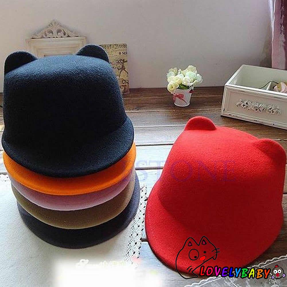 Mũ nỉ tai mèo thời trang dễ thương cho bé gái