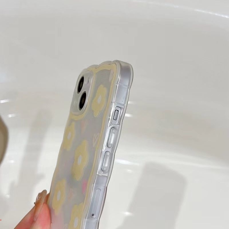Ốp Điện Thoại Trong Suốt Họa Tiết Hoa Dễ Thương Dành Cho iPhone 13 12 11 Pro Max X XS 13 MINI 6 7 8 plus