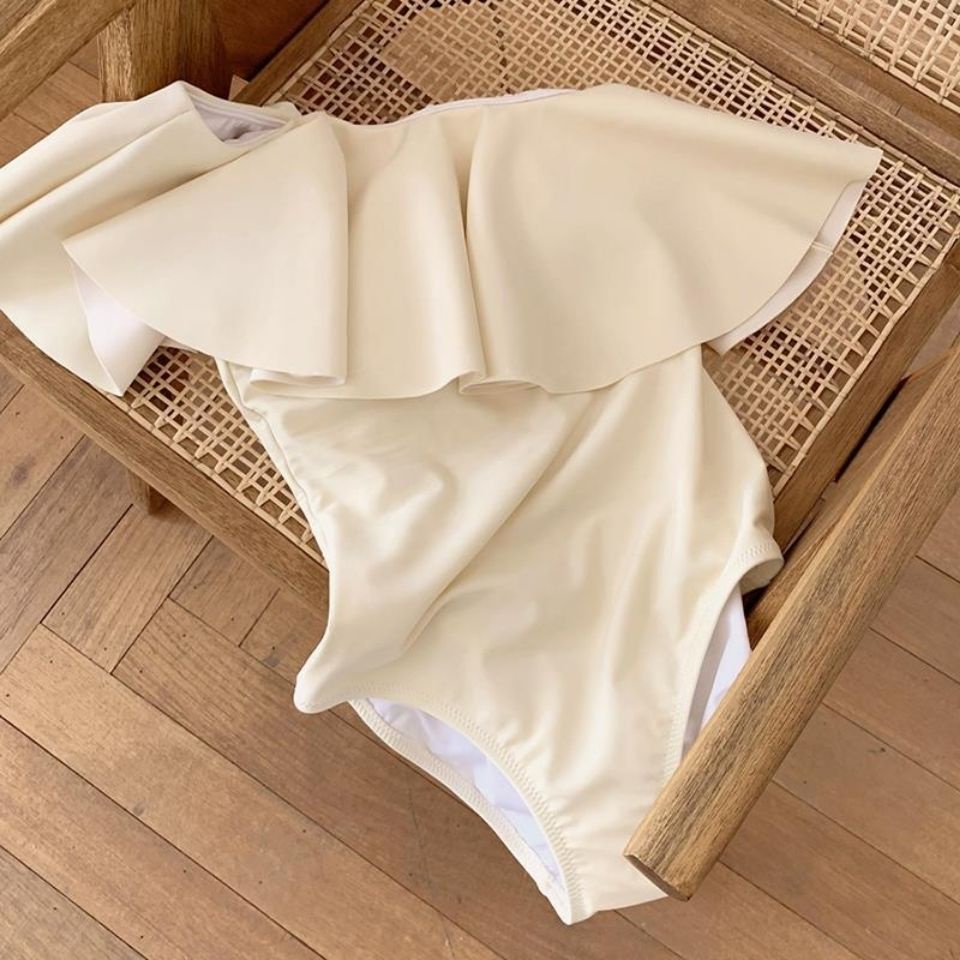 Bộ Đồ Bơi Cổ Chữ V Khoét Sâu Phối Bèo Lá Sen Gợi Cảm Phong Cách Hàn Quốc Cho Nữ 01075 | BigBuy360 - bigbuy360.vn