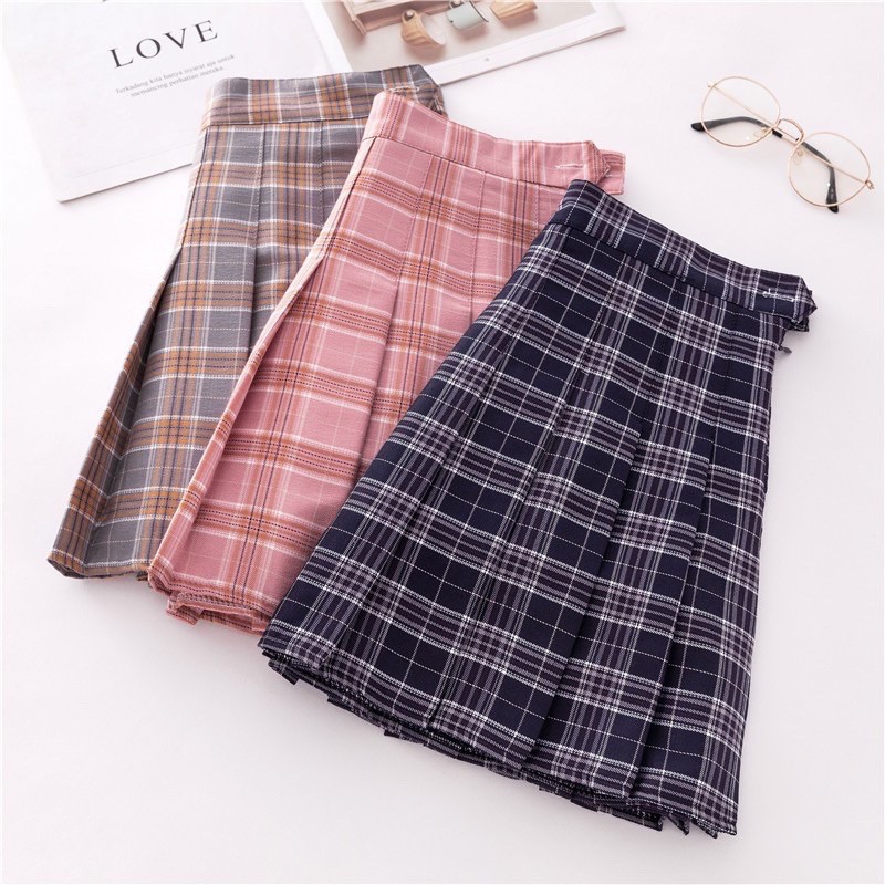 [Ảnh thật/Video]Chân váy tenis trơn/kẻ hàng Quảng Châu chân váy xếp li phong cách nữ sinh Hàn Quốc | BigBuy360 - bigbuy360.vn