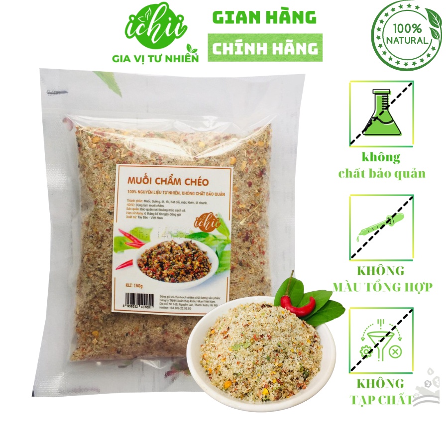 Muối chẩm chéo đặc sản tây bắc, Muối chẩm chéo ICHII nguyên liệu tự nhiên gói 150g