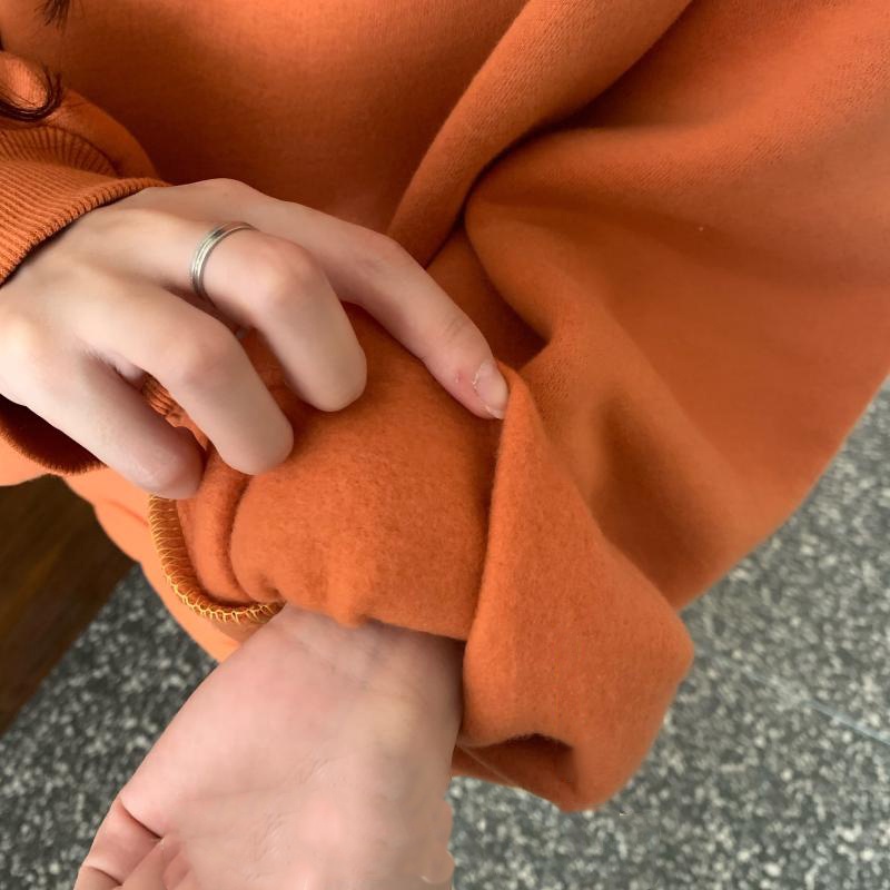 Áo sweater nữ tay dài màu trơn đơn giản thời trang phong cách Hàn Quốc