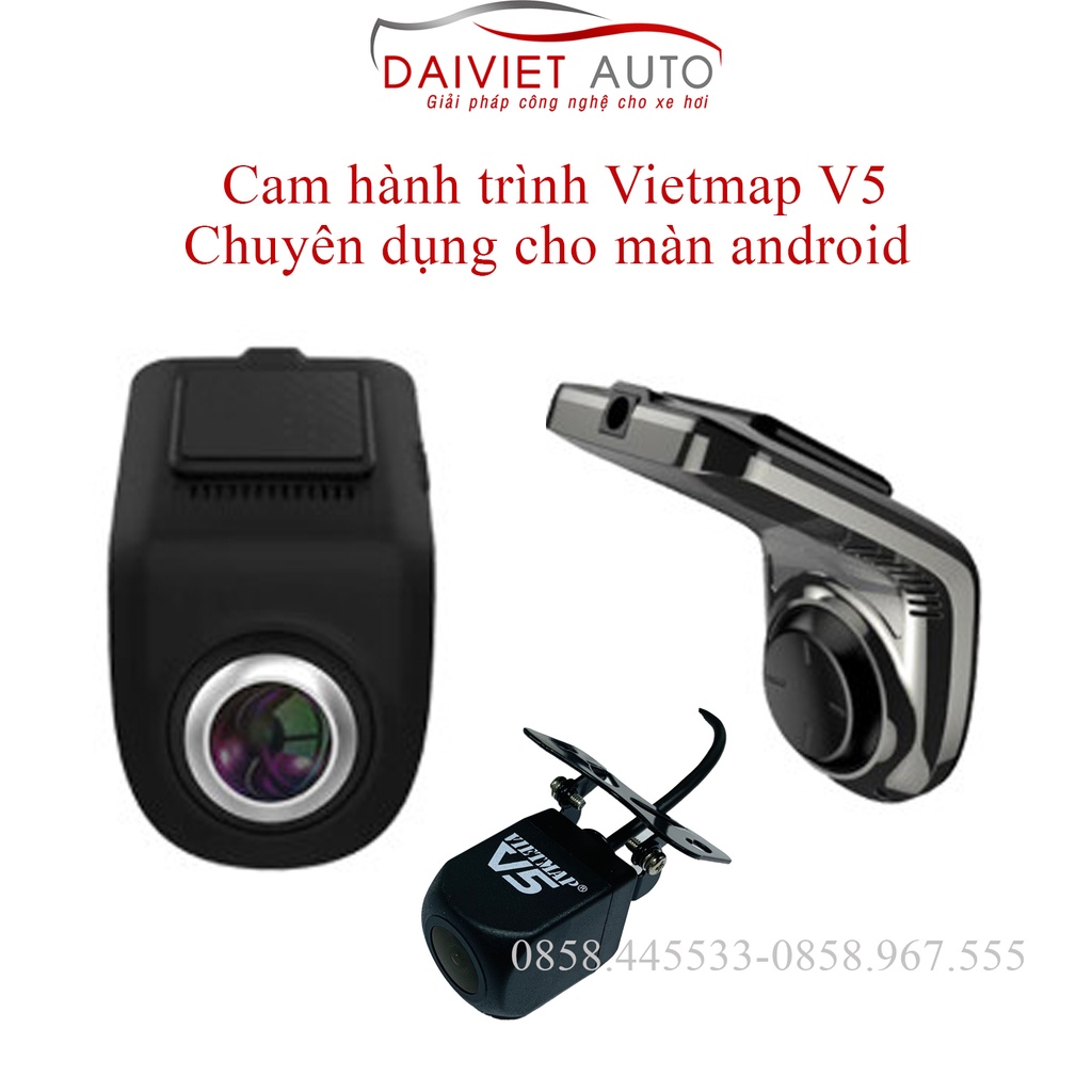 Cam Hành Trình Chính Hãng VIETMAP V5 - Ghi Hình Trước Sau Kết Nối Màn Android | Đại Việt Auto