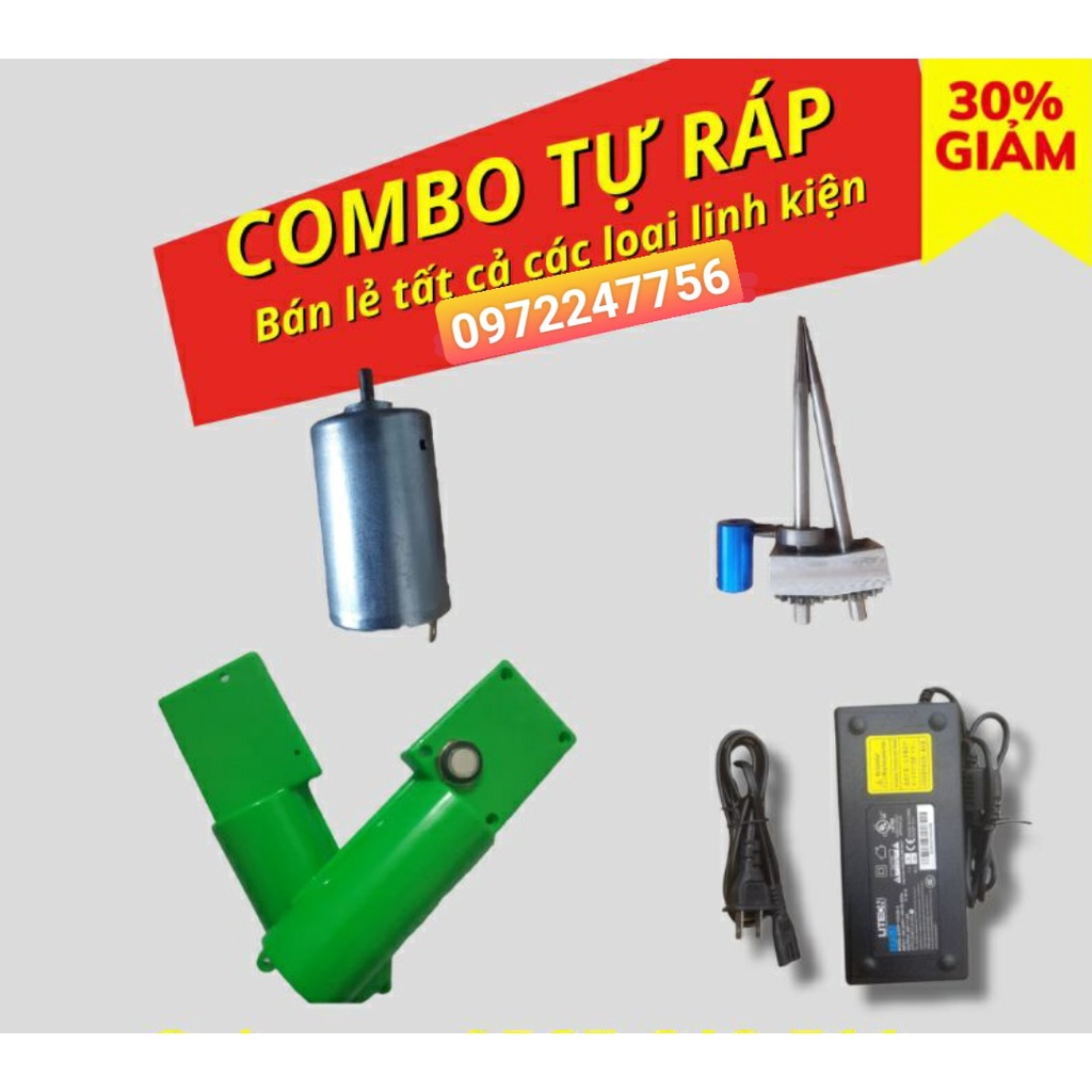 Bán lẻ linh kiện Máy Nhổ lông Măng Vịt. Nâng cấp morto, Gia cố đầu kẹp. công tắc