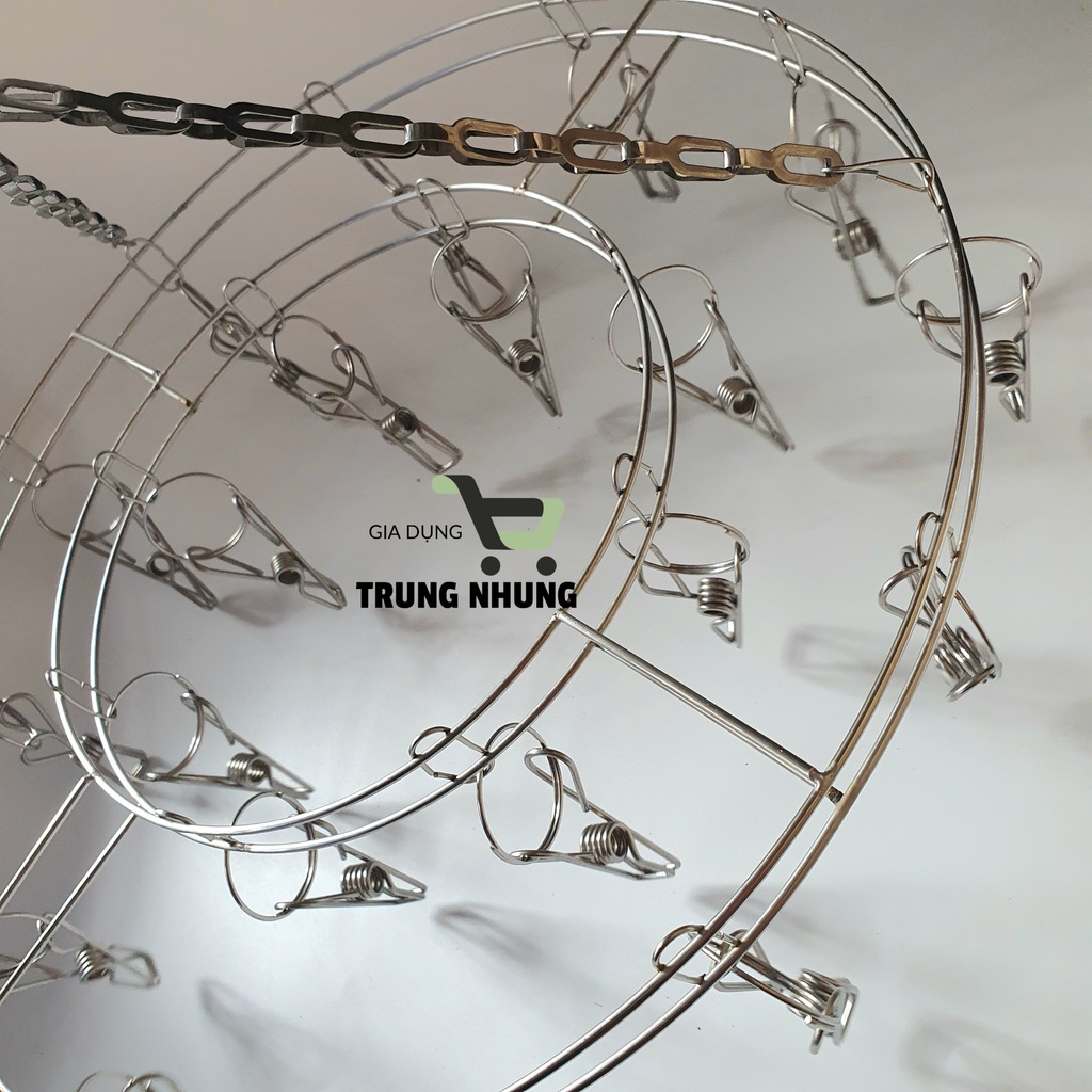 Móc tròn treo quần áo, mắc tròn inox loại dày