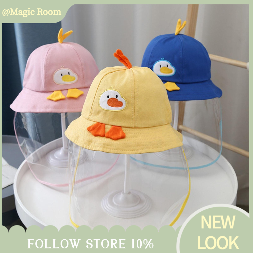 Babyfair Mũ Chống Nắng Bụi Cho Trẻ Em  Hoạt Hình Có Thể Điều Chỉnh Tấm Che Mặt Bảo Vệ