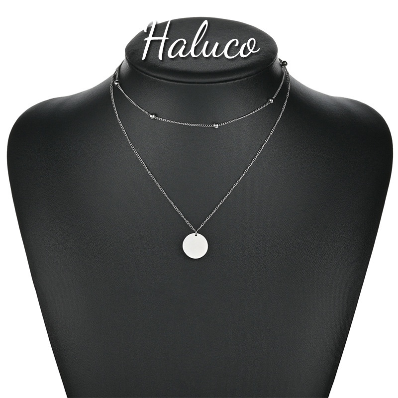 Dây chuyền nữ,Vòng cổ hợp kim mặt hình đồng xu thời trang cho nữ Haluco.accessories VC04