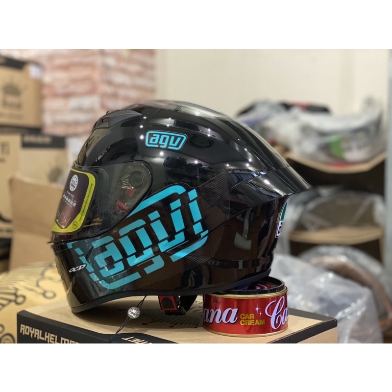 Mũ Full Face 2 Kính Royal M266 bản tem A.G.V Myth Xanh myth cực đẹp, MUA 1 mũ  TẶNG 1 quà , Bảo hành 12 tháng