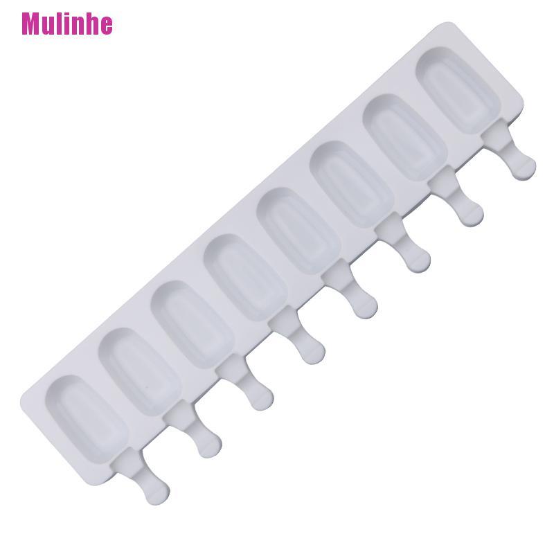 Khuôn Làm Kem Que 8 &amp; 4 Ngăn Bằng Silicone Dày Dặn