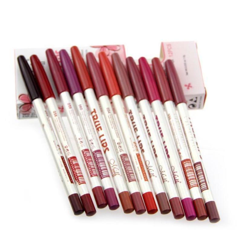 (Hàng Mới Về) Set 12 Chì Kẻ Viền Môi Không Thấm Nước Trang Điểm Chuyên Nghiệp | BigBuy360 - bigbuy360.vn