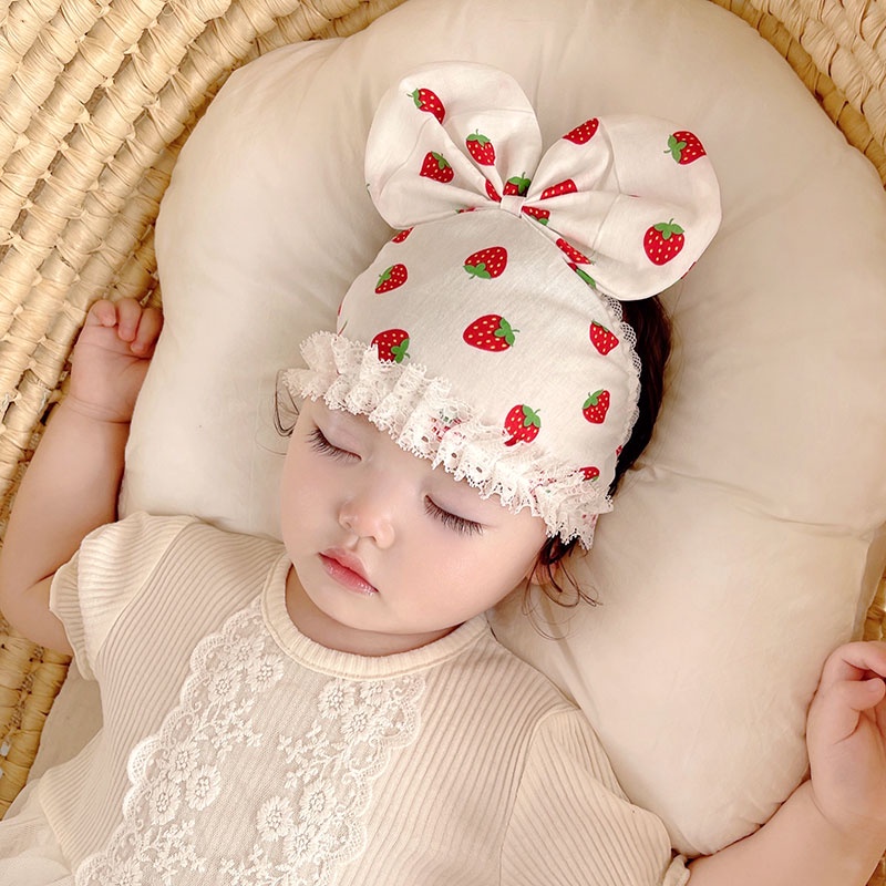 Mũ che thóp bé gái 0-12 tháng | Mũ thóp bé gái Mkhoaishop