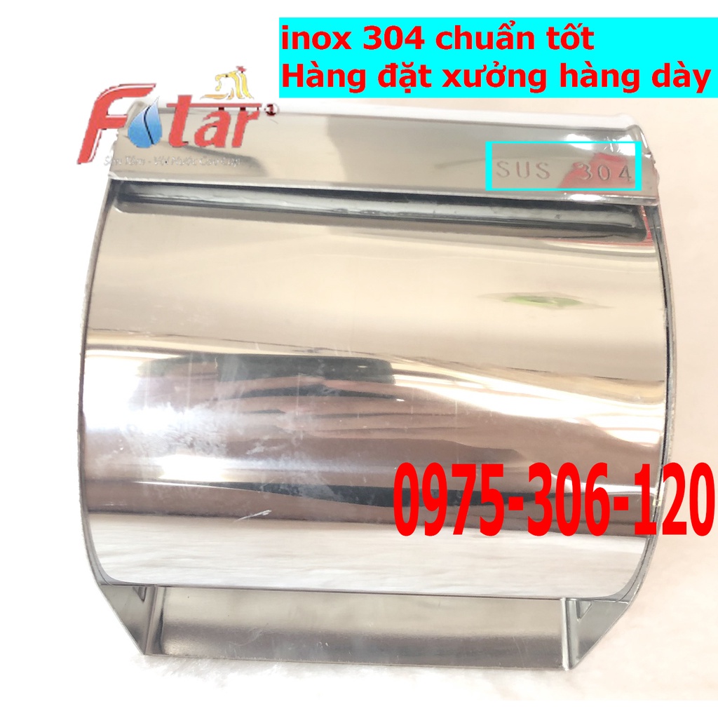 [LOẠI 1-INOX DÀY] Hộp đựng giấy vệ sinh trong nhà tắm 100% INOX 304 HG1 hộp giấy kín,hàng đặt xưởng inox chuẩn chống han