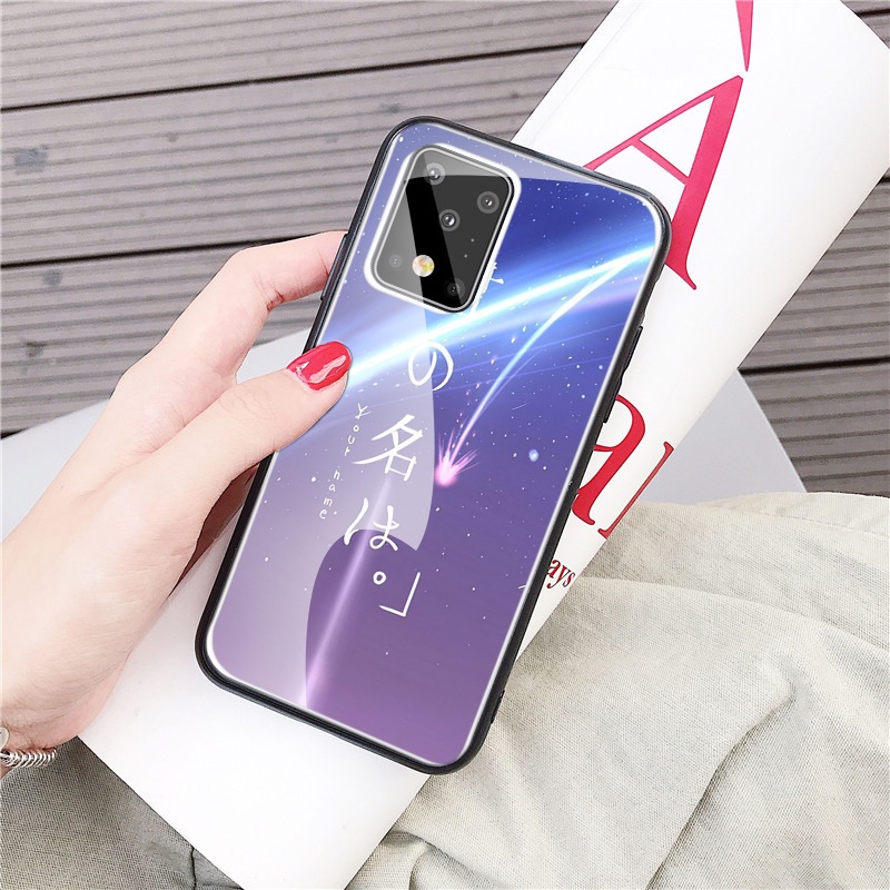 Ốp Điện Thoại Mặt Kính In Hình Anime Your Name 1 Cho Samsung A10 A20 A30 A40 A50 A60 A70 A51 A71 A81 Mã 125ypj