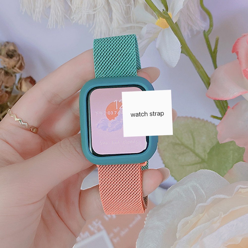Dây đồng hồ thép không gỉ có vỏ bảo vệ thích hợp cho iWatch seri 6 / SE / 5 / 4 / 3 / 2 / 1 44mm 40mm 38mm 42mm