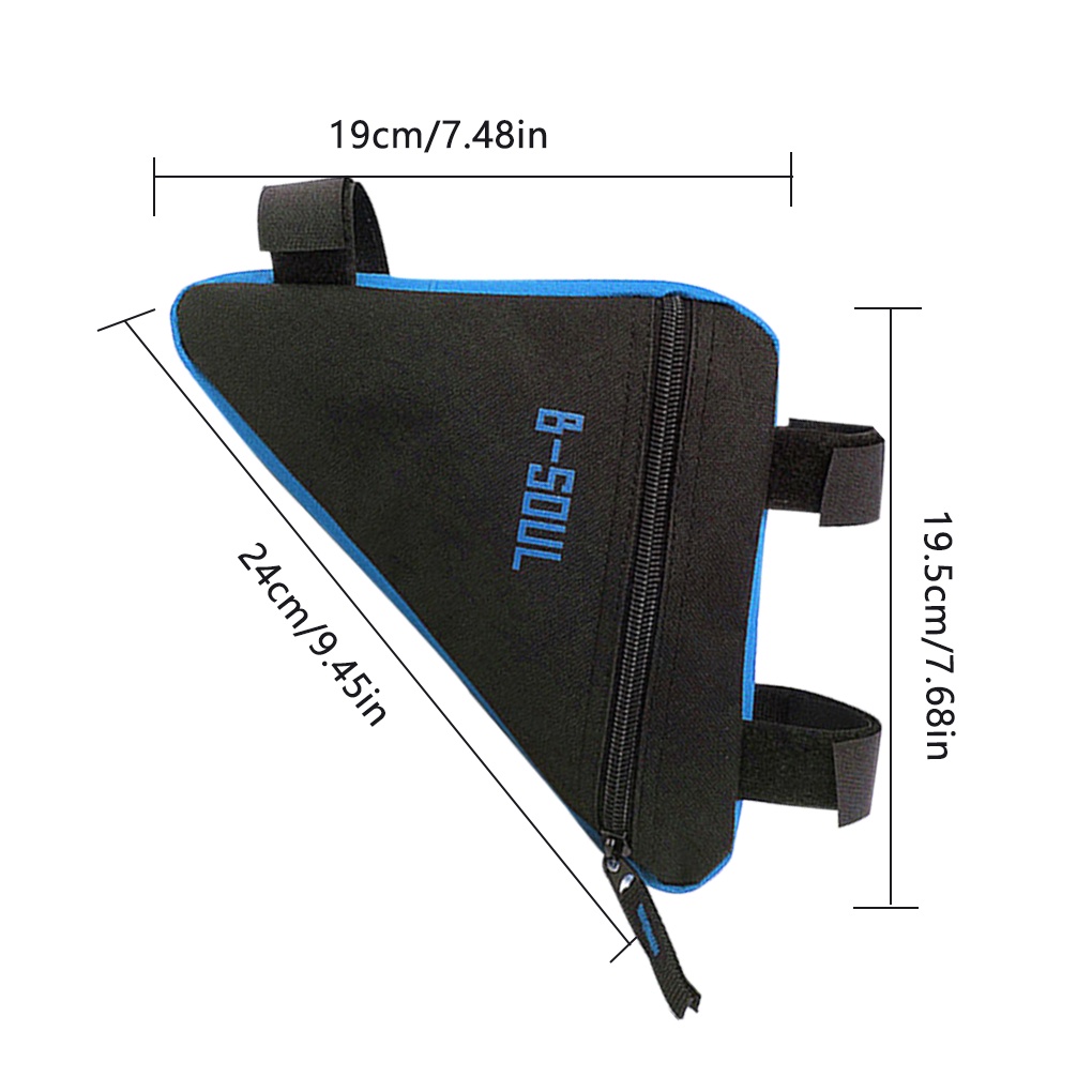 [Global] Bike Storage Bag Frame Pouch Oxford Cloth Zipper Triangular Storage Pannier Cycling Accessory