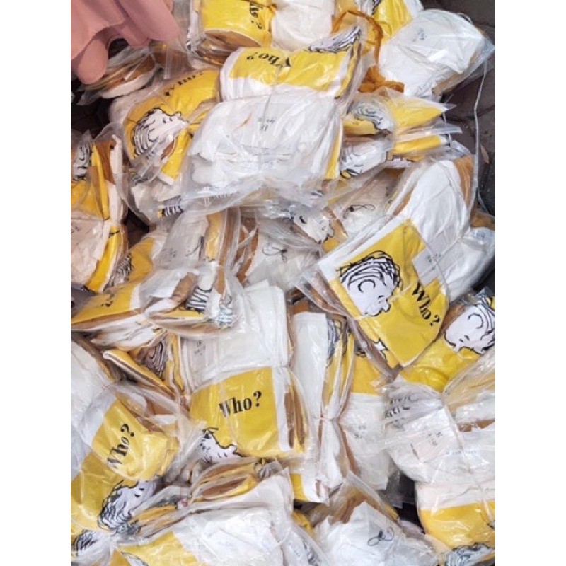 SNU223 - SET NỮ ÁO TRẮNG WHO MIX QUẦN SOOC VÀNG | BigBuy360 - bigbuy360.vn