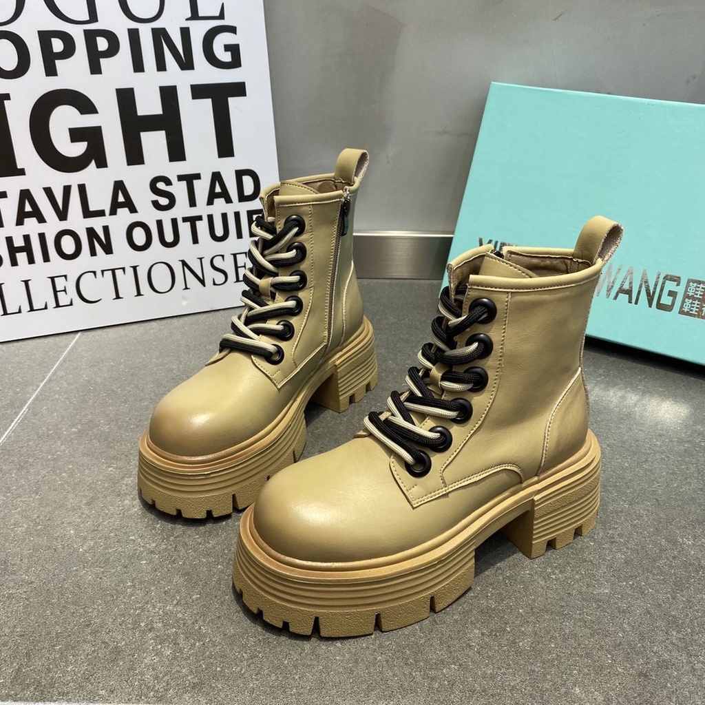 Giày Bốt Martin Đế Dày Tăng Chiều Cao Phong Cách Mới Mùa Thu 2022