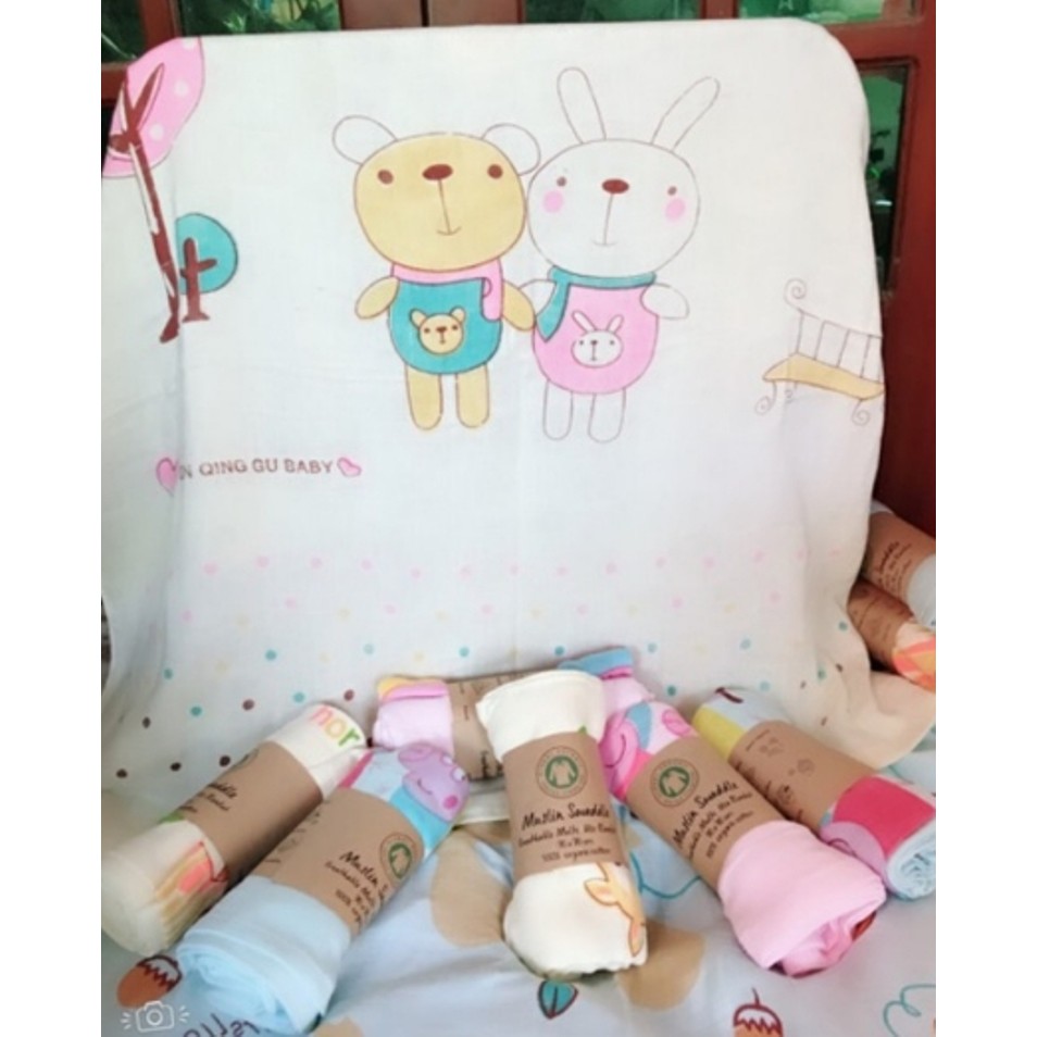 KHĂN TẮM SWADDLE KÍCH THƯỚC 90X90CM ( LOẠI MỚI)