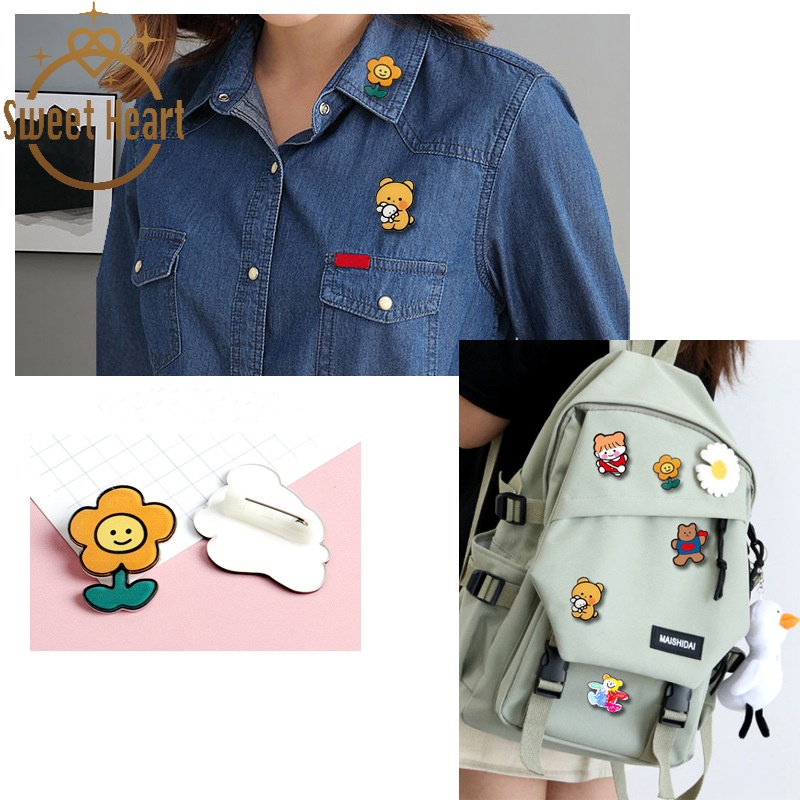 Huy hiệu cài áo nhiều mẫu họa tiết tùy chọn hoạt hình đáng yêu