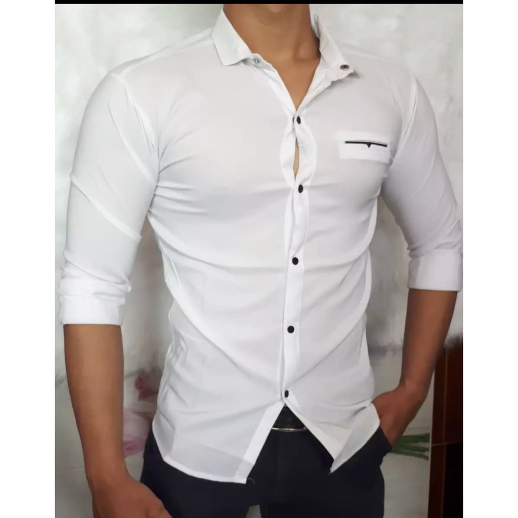 [Mã FAMAYMA2 giảm 10K đơn 50K] áo sơ mi nam Fom body cực chuẩn vãi co giãn size M đến XXL hình thật | BigBuy360 - bigbuy360.vn