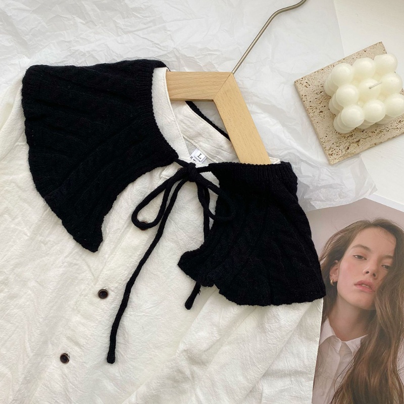 Khăn Choàng Cổ Đan Móc Kẻ Sọc Giữ Ấm Thời Trang Cho Nữ