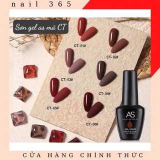 Sơn gel AS tone nâu đỏ - CT ( chai đen )