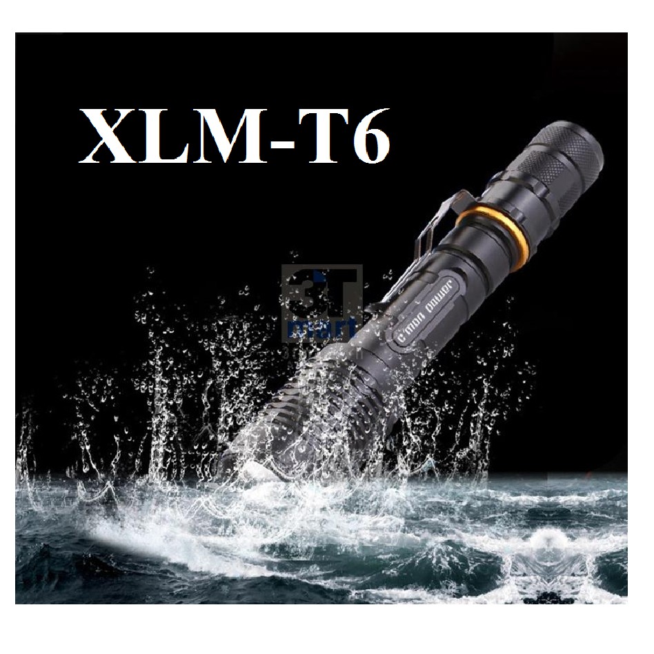 Đèn Pin CREE XML-T6 Tặng 2 pin Ultral 3.7v 4200mAh + sạc đôi