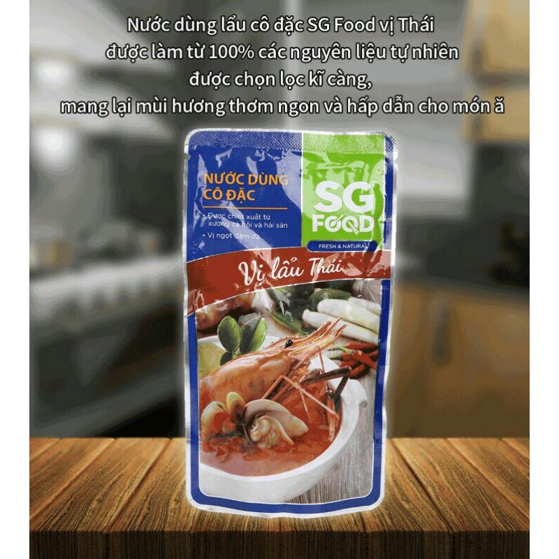 Nước dùng cô đặc SG food vị lẩu thái/lẩu hải sản gói 150g