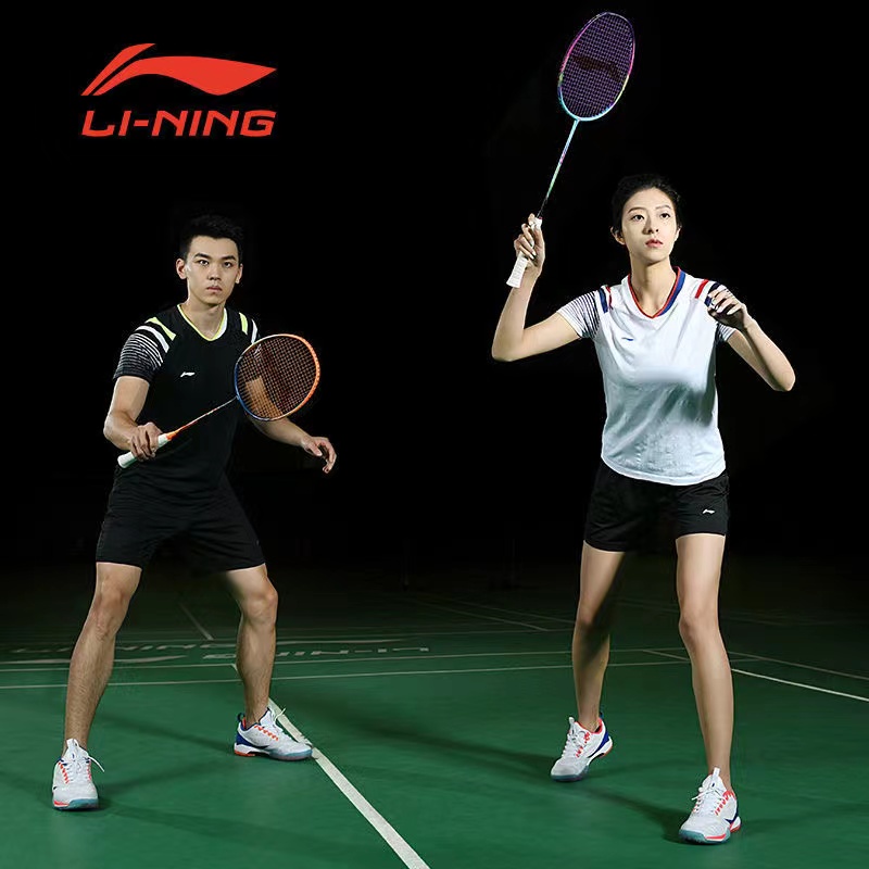Li Ning Áo Thun Tay Ngắn Cổ Tròn Thấm Hút Mồ Hôi Thời Trang Mùa Hè Cho Nam Và Nữ Chơi Cầu Lông