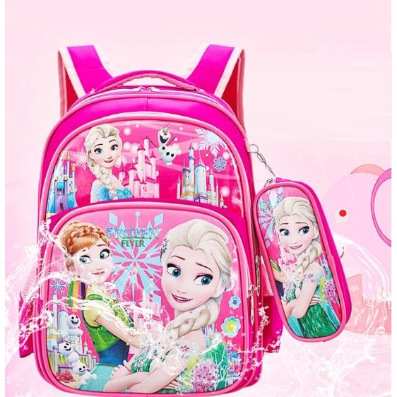 *Size 42cm* Balo học sinh chống gù, chống thấm nước cao cấp - Tặng kèm hộp bút - BL009